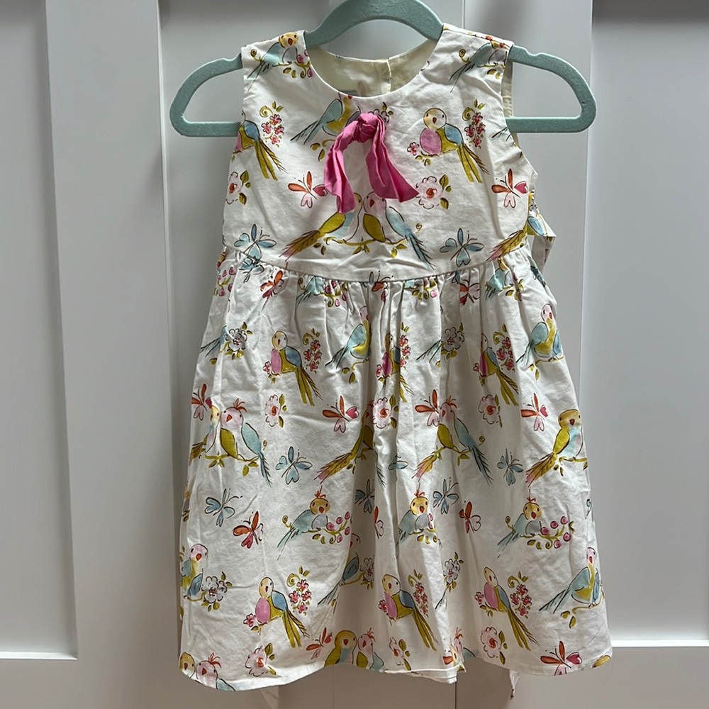 Noa Lily Bird Print Dress - 3T